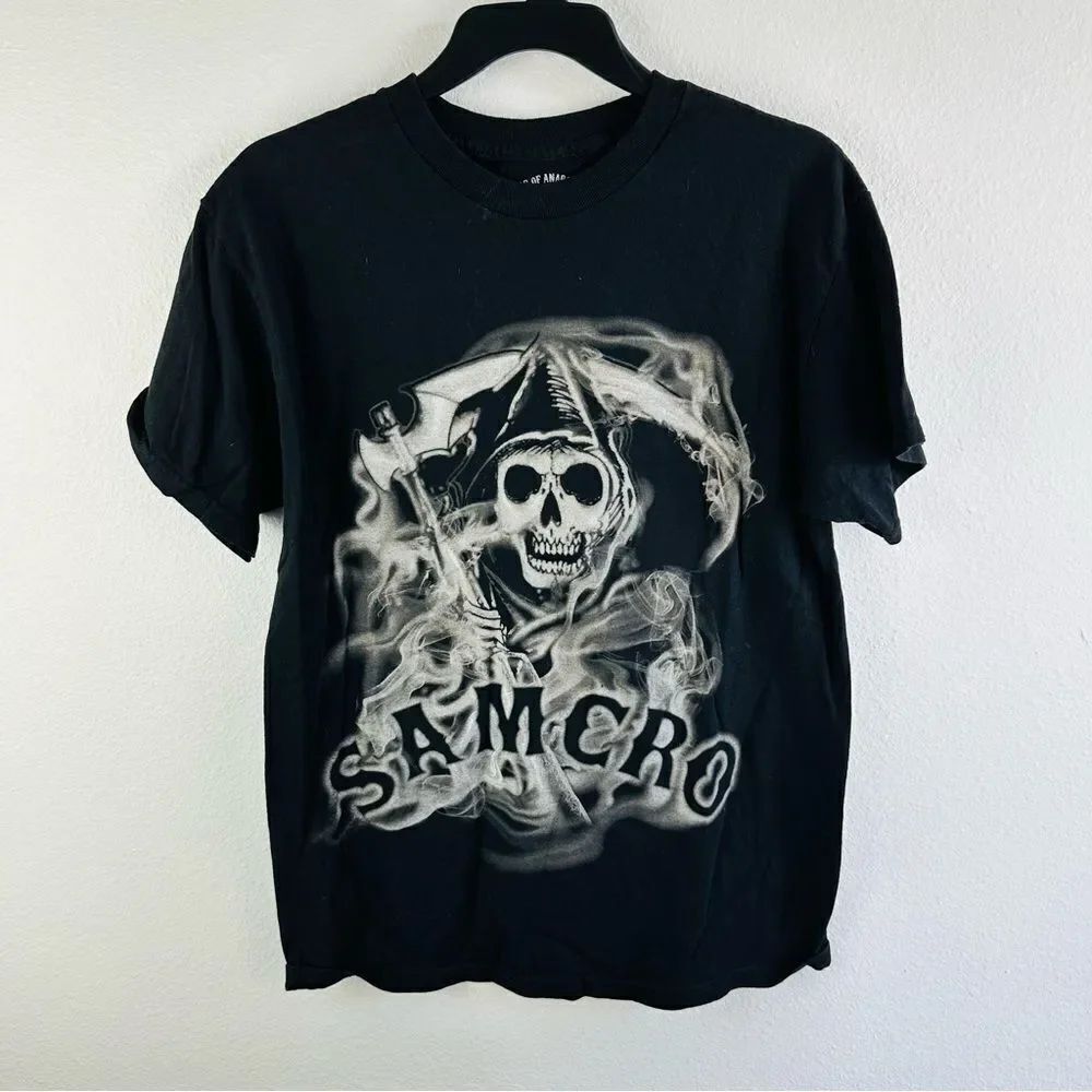 Sons Of Anarchy Black Grim Reaper‎ Sam Cro Tee Size M